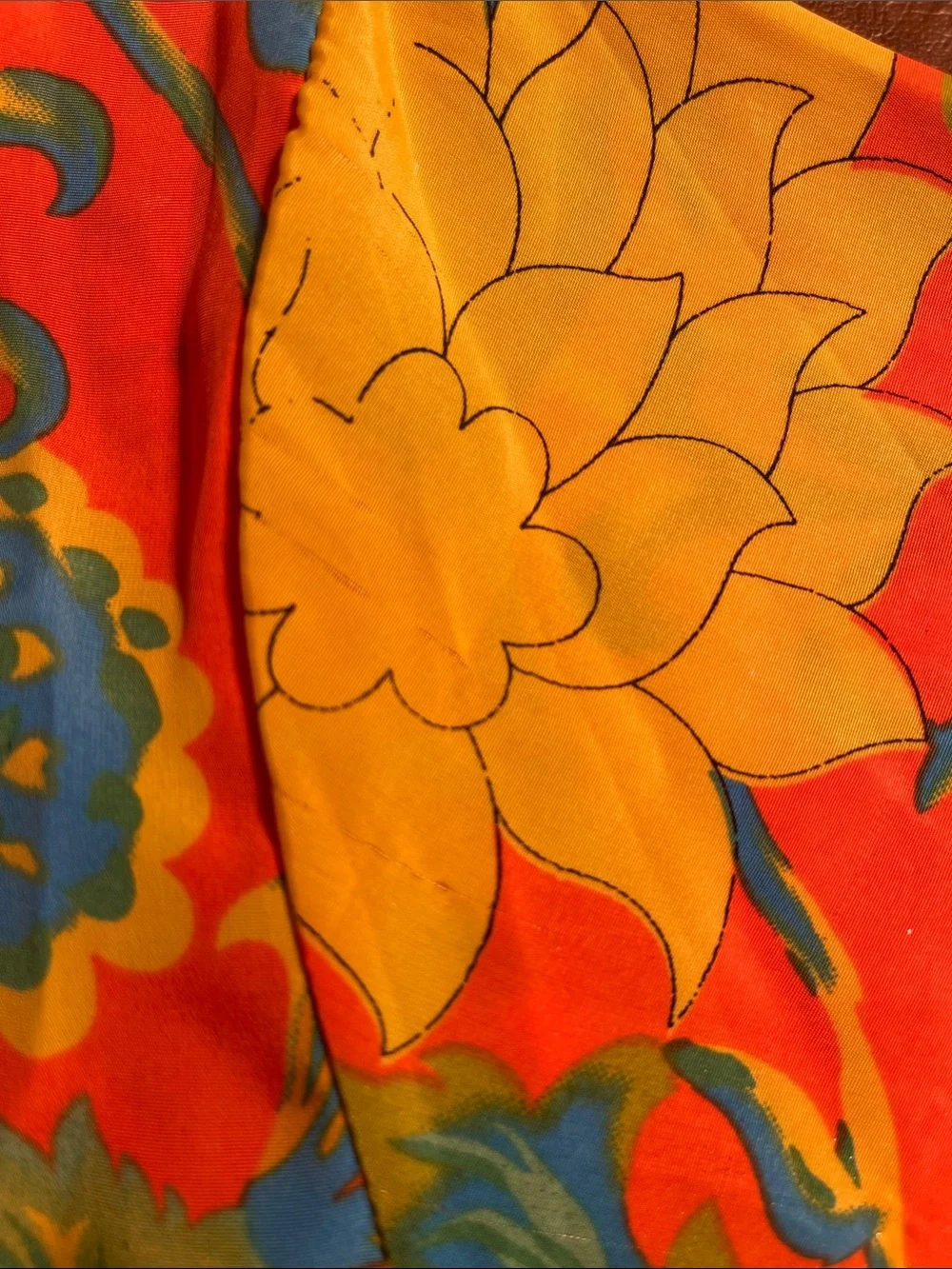 Me 2 Magic Anthropology Vibrant Orange Floral Tiered Maxi Dress - Size M